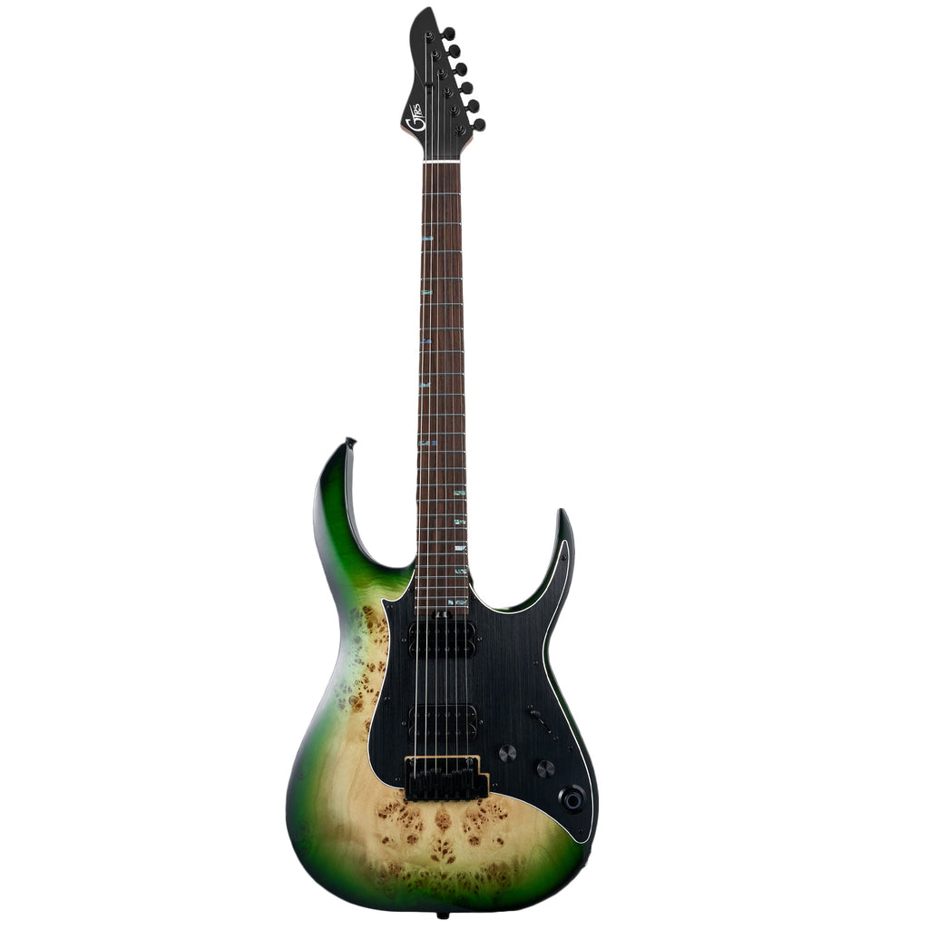 -Mooer GTRS M810 Intelligent Guitar (Green Burst)-Living Music