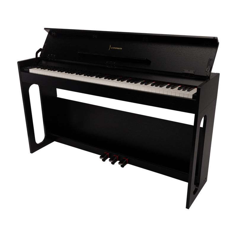 -Crown CDP806 – 88-Key Weighted Digital Piano (Gloss Black)-Living Music