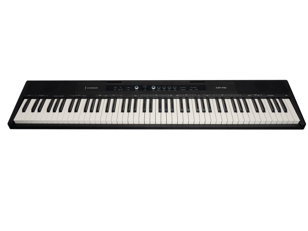 -Crown P86 88-Key Touch Responsive Digital Piano (Black)-Living Music