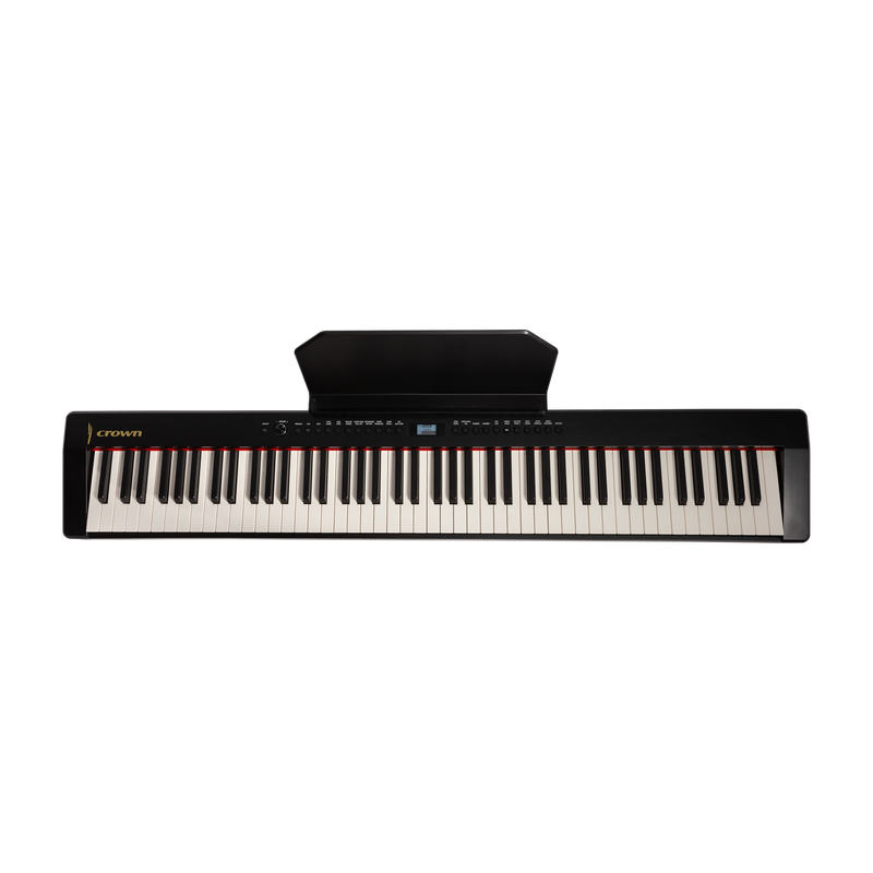 -CROWN CPP-811-BLK 88 NOTE PORTABLE DIGITAL PIANO (BLK)-Living Music