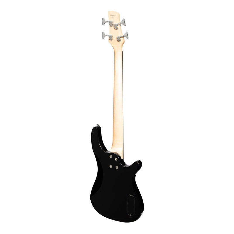-Casino '24 Series' Left Handed Short Scale Tune-Style Electric Bass Guitar Set (Black)-Living Music