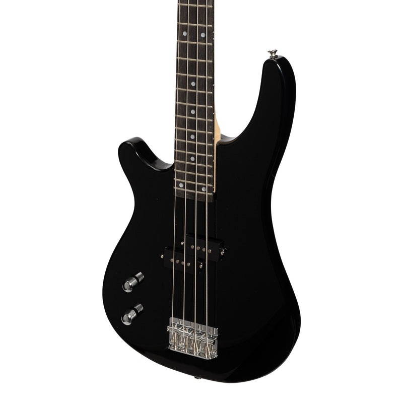 -Casino '24 Series' Left Handed Tune-Style Electric Bass Guitar Set (Black)-Living Music
