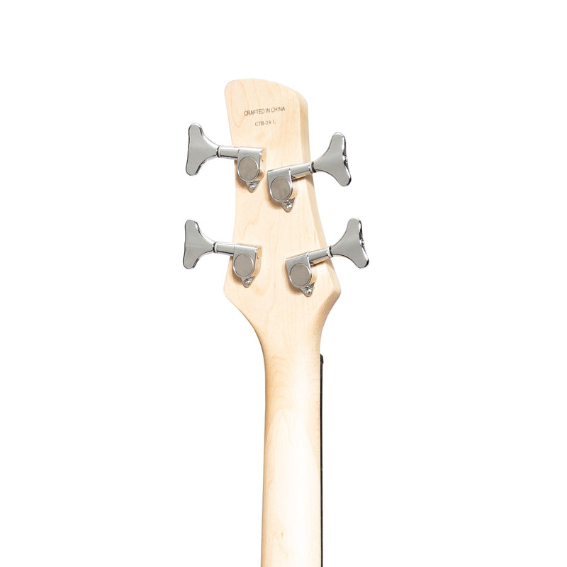 -Casino '24 Series' Left Handed Tune-Style Electric Bass Guitar Set (Black)-Living Music