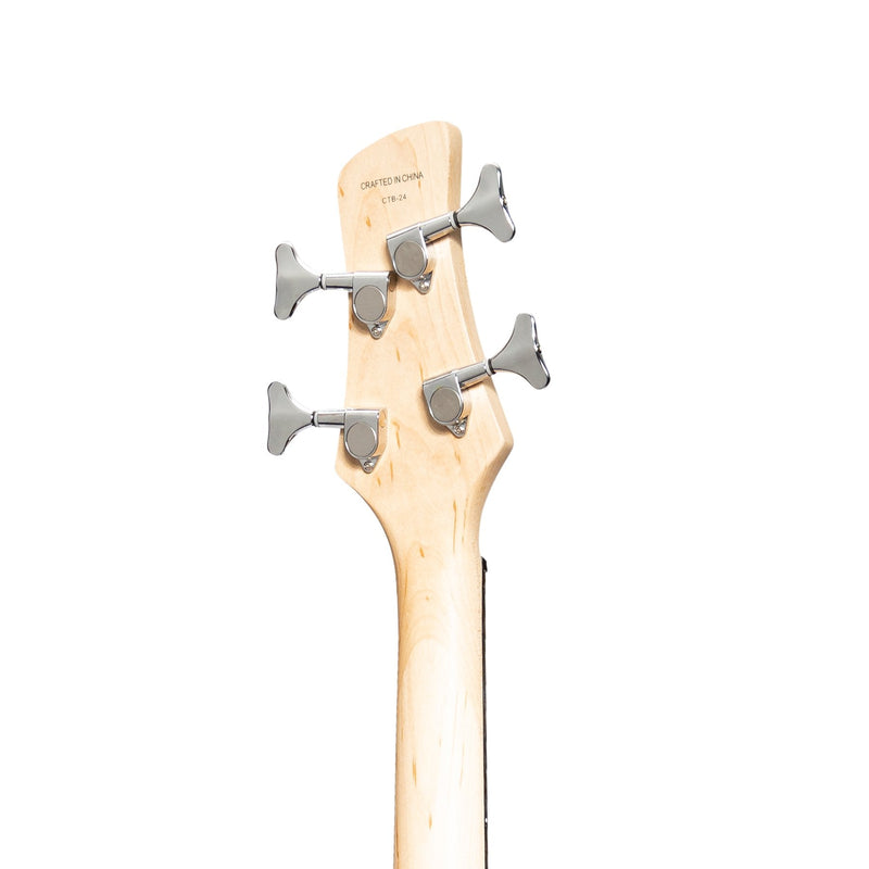 -Casino '24 Series' Tune-Style Electric Bass Guitar Set (Transparent Blue)-Living Music