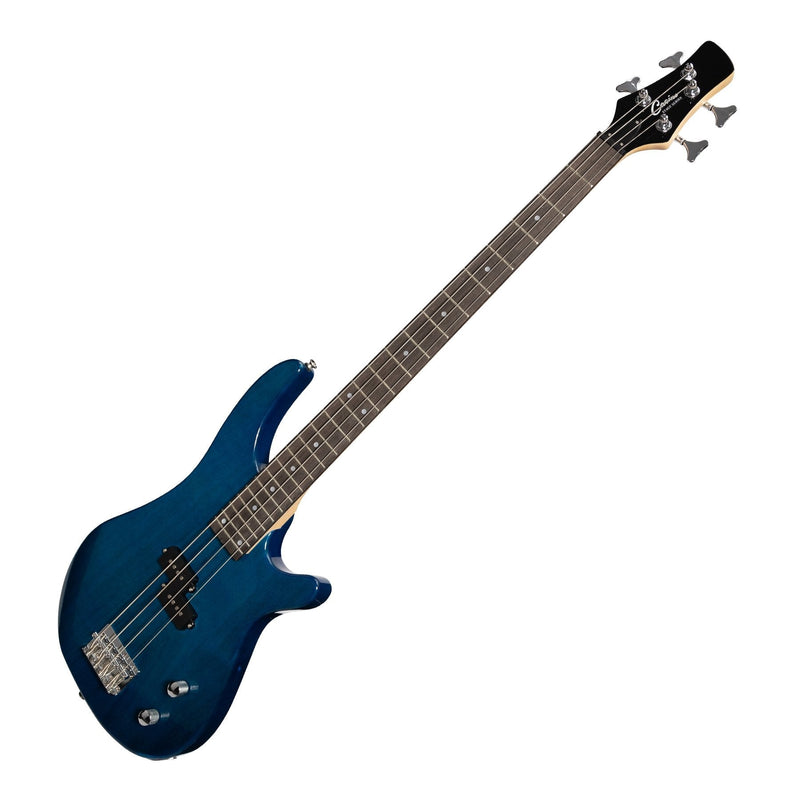 CTB-24-TBL-Casino '24 Series' Tune-Style Electric Bass Guitar Set (Transparent Blue)-Living Music
