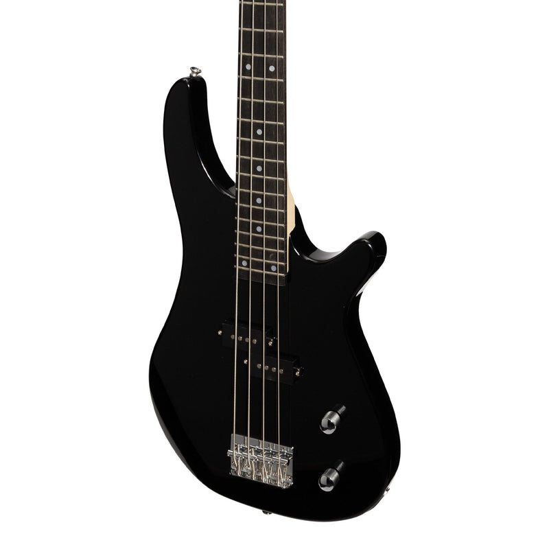 -Casino '24 Series' Tune-Style Electric Bass Guitar and 15 Watt Amplifier Pack (Black)-Living Music