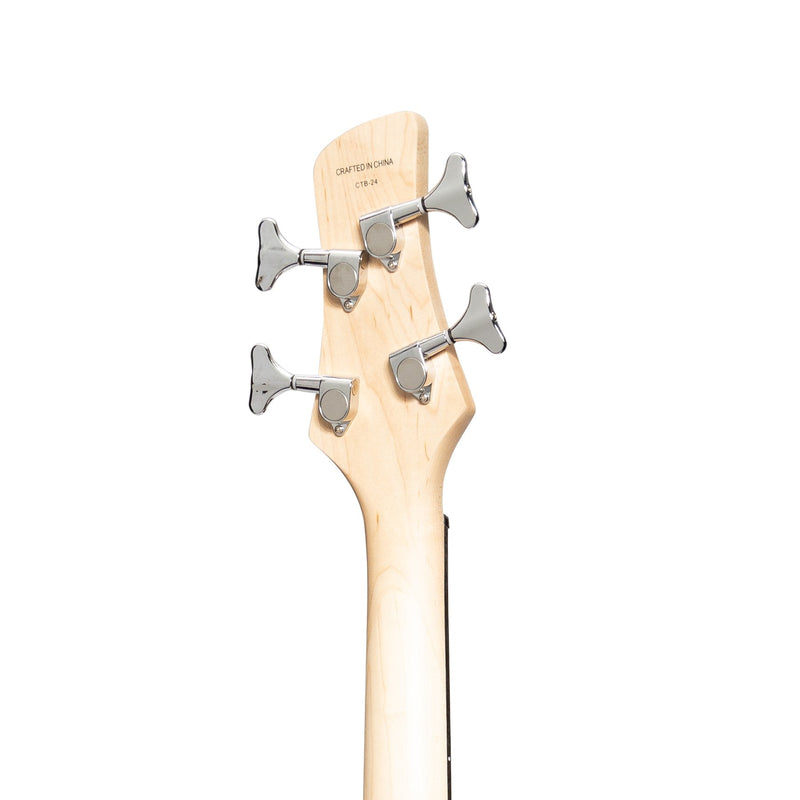 -Casino '24 Series' Tune-Style Electric Bass Guitar and 15 Watt Amplifier Pack (Black)-Living Music