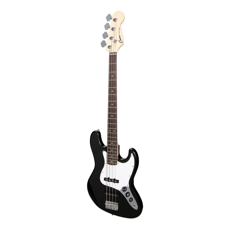 -Casino J-Style Electric Bass Guitar and 15 Watt Amplifier Pack (Black)-Living Music