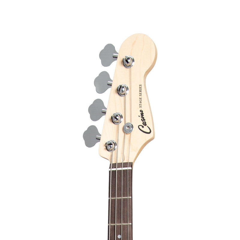 -Casino J-Style Electric Bass Guitar and 15 Watt Amplifier Pack (Black)-Living Music