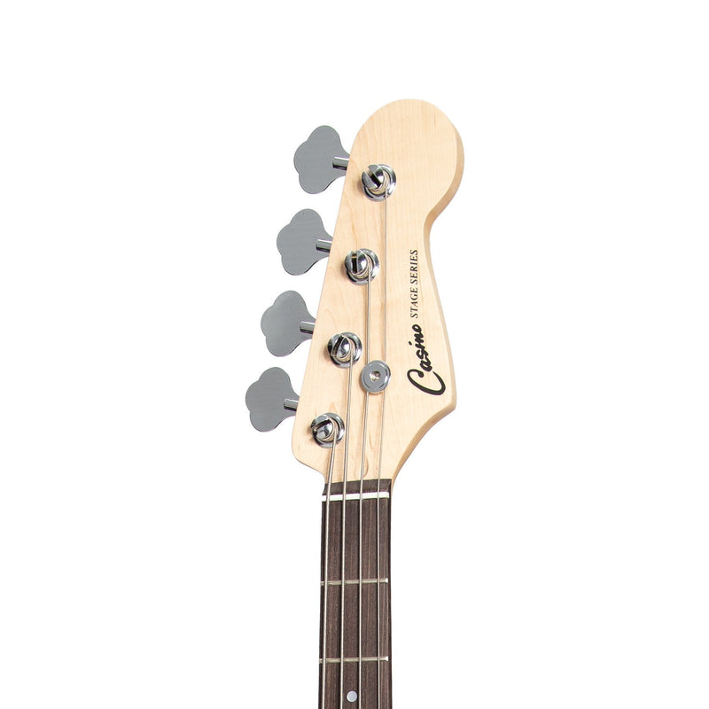 -Casino J-Style Electric Bass Guitar and 15 Watt Amplifier Pack (Tobacco Sunburst)-Living Music