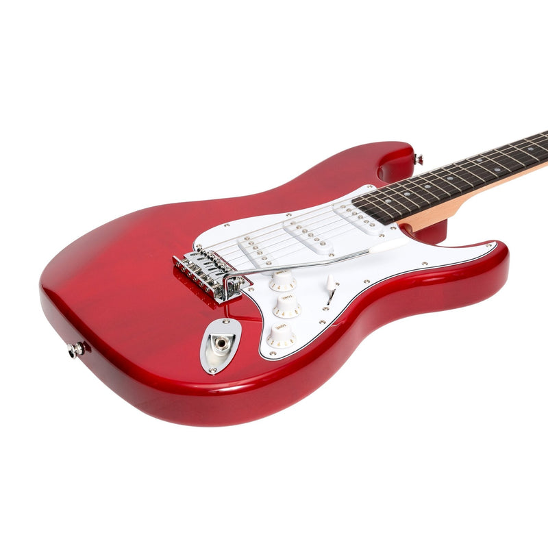 -Casino ST-Style Electric Guitar Set (Transparent Wine Red)-Living Music