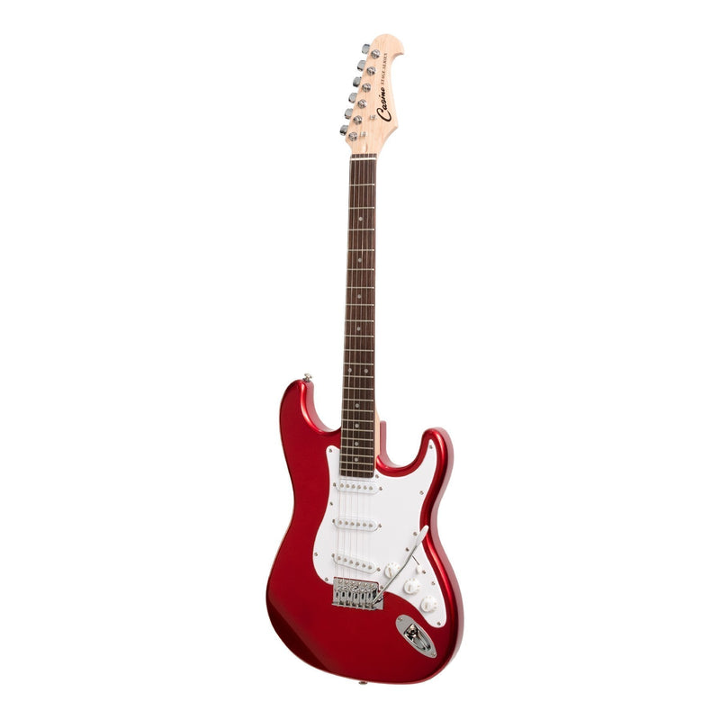 -Casino ST-Style Electric Guitar and 10 Watt Amplifier Pack (Candy Apple Red)-Living Music