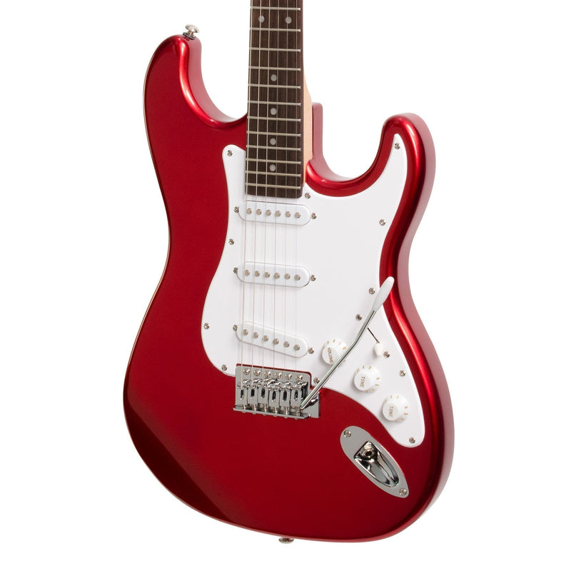 -Casino ST-Style Electric Guitar and 10 Watt Amplifier Pack (Candy Apple Red)-Living Music