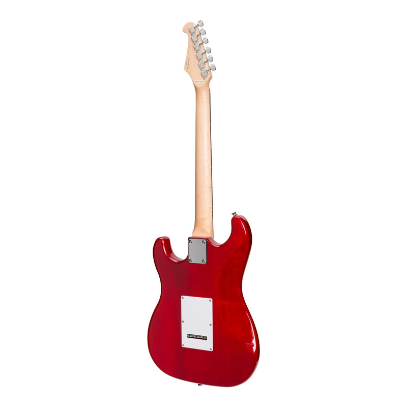 -Casino ST-Style Electric Guitar and 10 Watt Amplifier Pack (Transparent Wine Red)-Living Music
