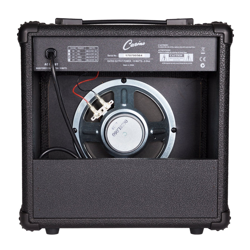 -Casino ST-Style Electric Guitar and 15 Watt Amplifier Pack (Gold Metallic)-Living Music