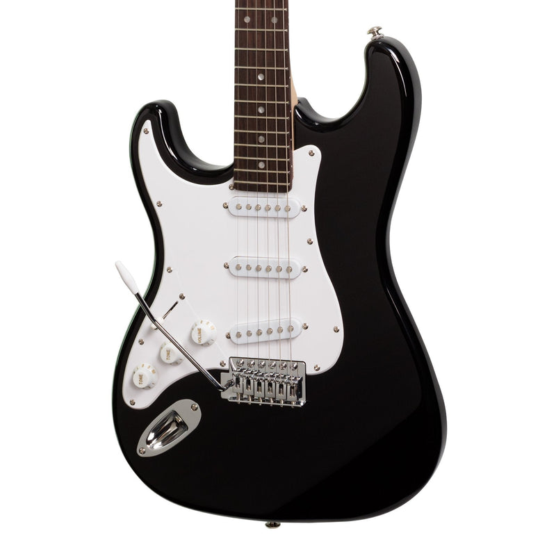 -Casino ST-Style Left Handed Electric Guitar Set (Black)-Living Music