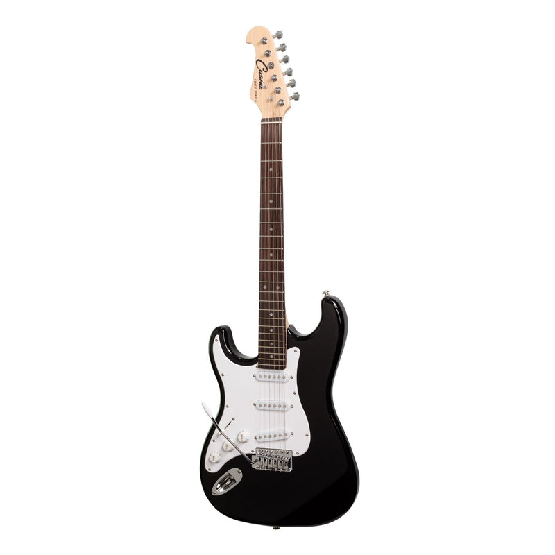 -Casino ST-Style Left Handed Electric Guitar and 10 Watt Amplifier Pack (Black)-Living Music