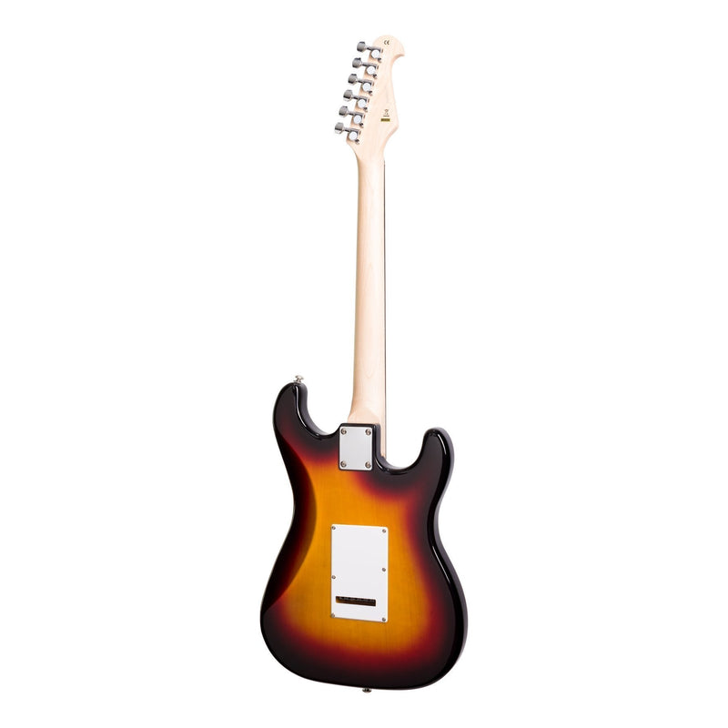 -Casino ST-Style Left Handed Electric Guitar and 15 Watt Amplifier Pack (Sunburst)-Living Music
