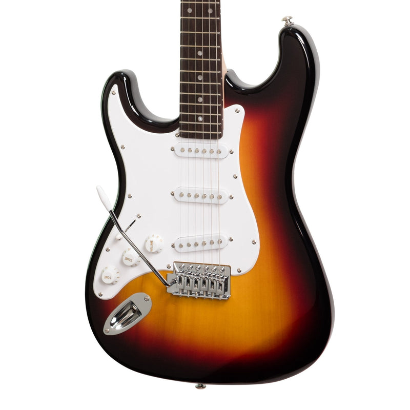 -Casino ST-Style Left Handed Electric Guitar and 15 Watt Amplifier Pack (Sunburst)-Living Music