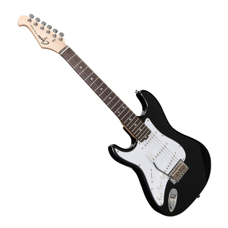 -Casino ST-Style Left Handed Short-Scale Electric Guitar Set (Black)-Living Music
