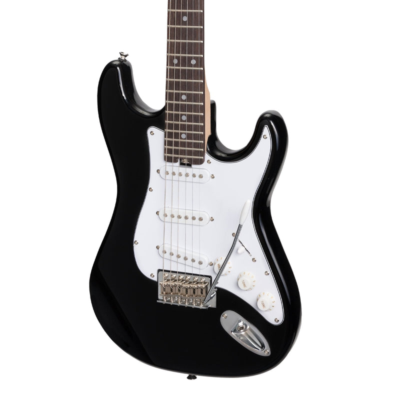 -Casino ST-Style Short Scale Electric Guitar and 10 Watt Amplifier Pack (Black)-Living Music