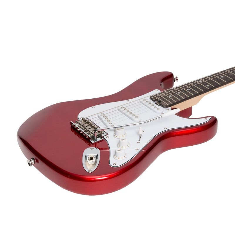 -Casino ST-Style Short Scale Electric Guitar and 10 Watt Amplifier Pack (Candy Apple Red)-Living Music