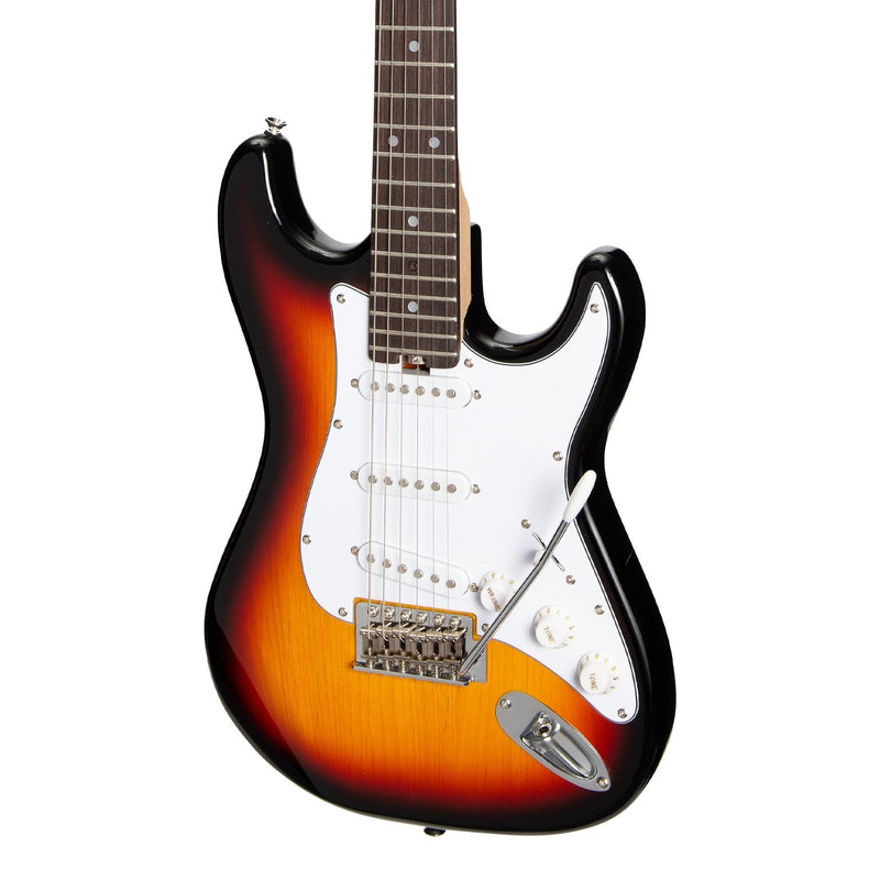 -Casino ST-Style Short Scale Electric Guitar and 10 Watt Amplifier Pack (Sunburst)-Living Music