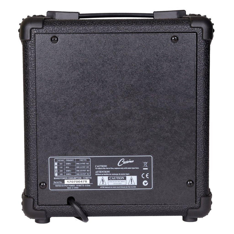 -Casino ST-Style Short Scale Electric Guitar and 10 Watt Amplifier Pack (Transparent Wine Red)-Living Music