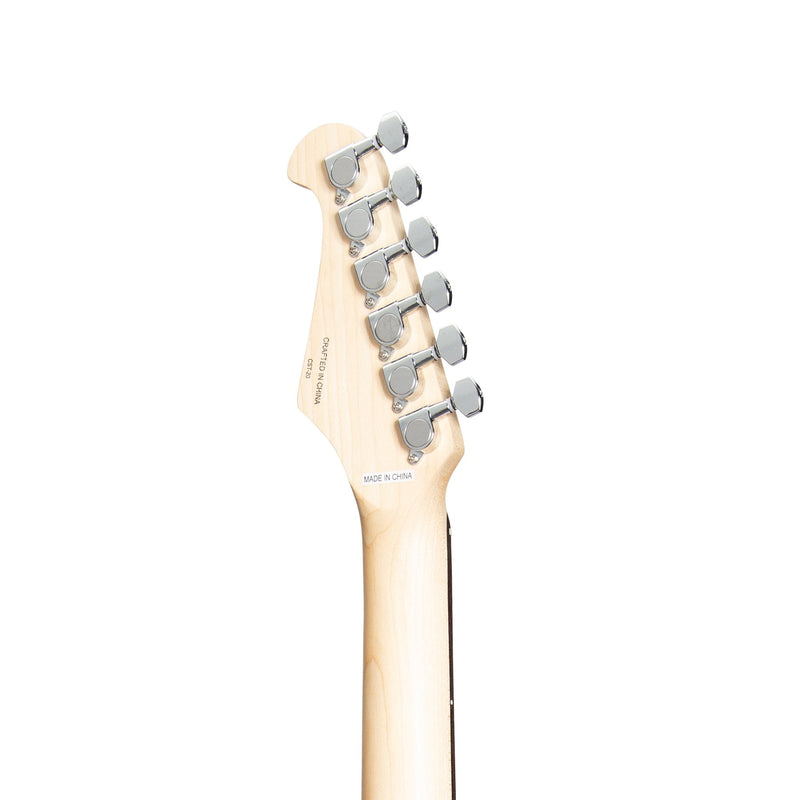 -Casino ST-Style Short Scale Electric Guitar and 10 Watt Amplifier Pack (Transparent Wine Red)-Living Music