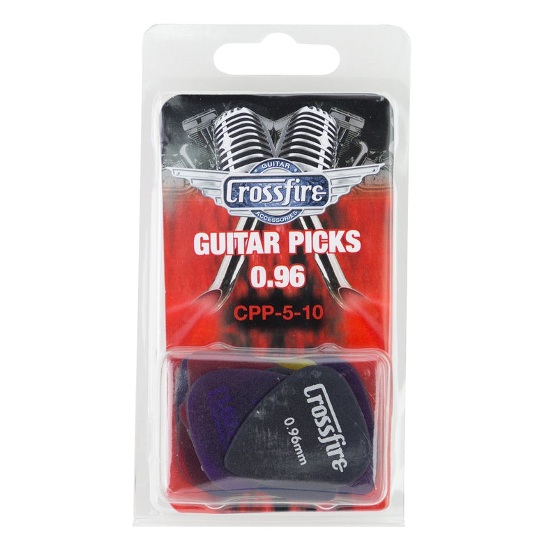 CPP-5-10-Crossfire 0.96mm Guitar Picks (10 Pack Assorted)-Living Music