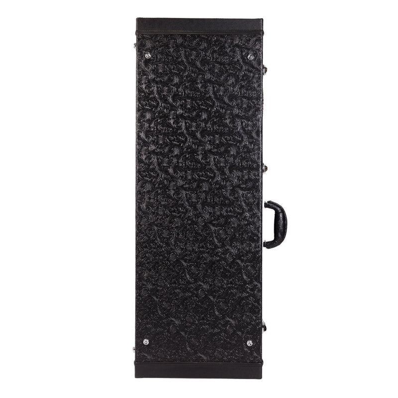 -Crossfire Deluxe Rectangular ST and TE-Style Electric Guitar Hard Case (Paisley Black)-Living Music