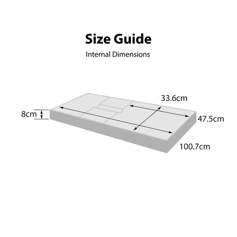 -Crossfire Deluxe Rectangular ST and TE-Style Electric Guitar Hard Case (Paisley Black)-Living Music