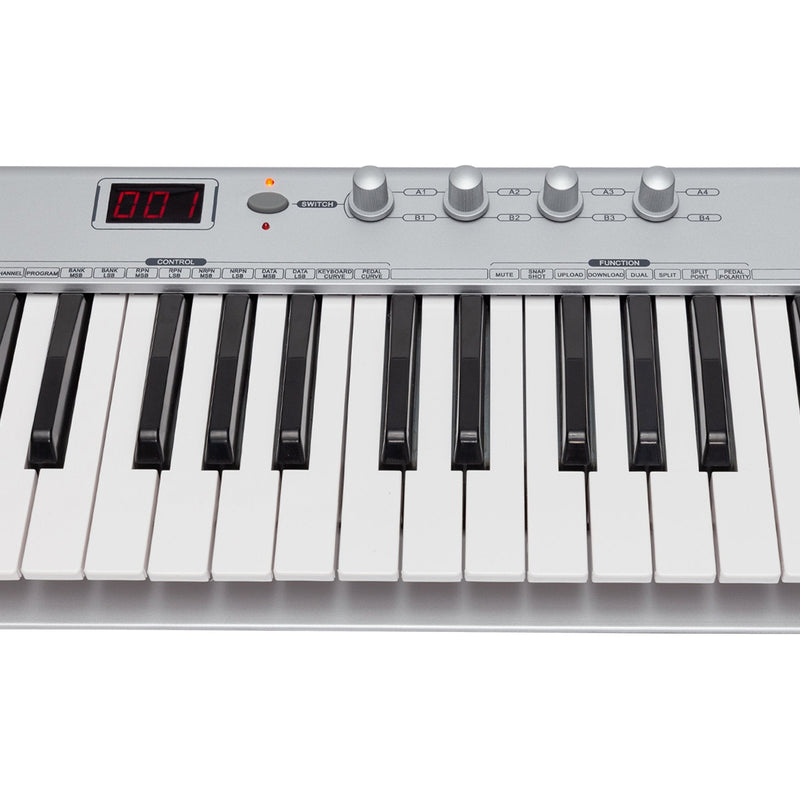 -Crown CK-49 MIDI USB 49-Key Electronic Portable Keyboard Controller (Silver)-Living Music