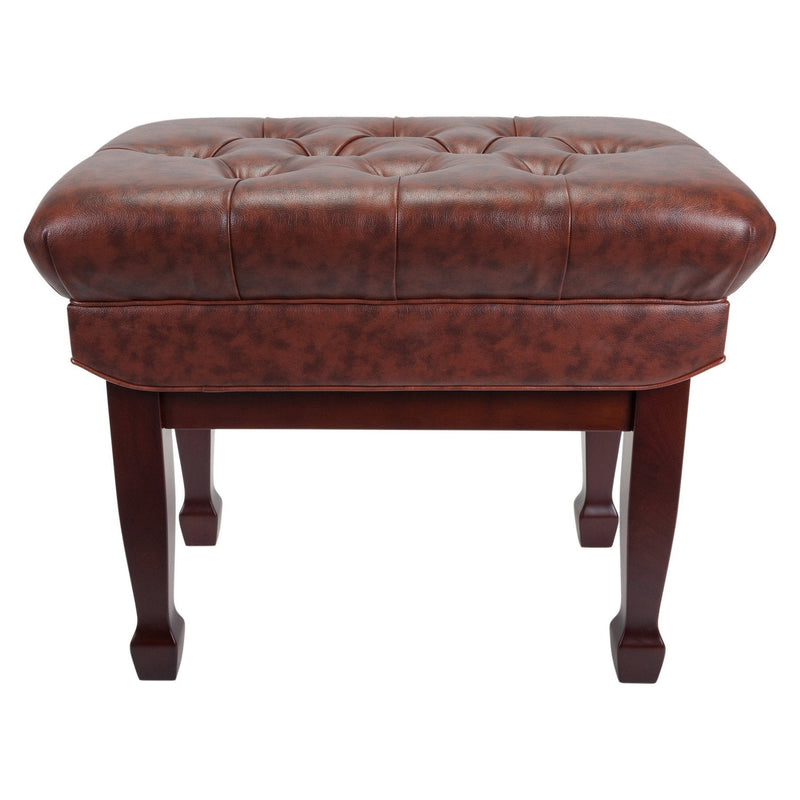 CPS-8A-WAL-Crown Deluxe Double Padded Height Adjustable Large Piano Stool Height (Walnut)-Living Music