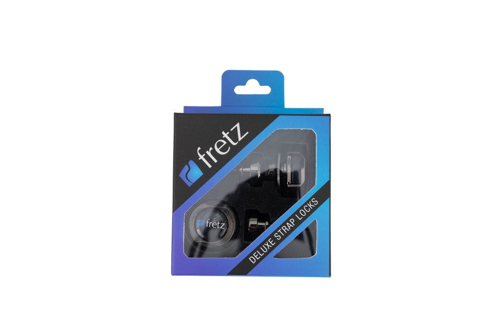 -FRETZ Deluxe Strap Locks (Satin Chrome)-Living Music