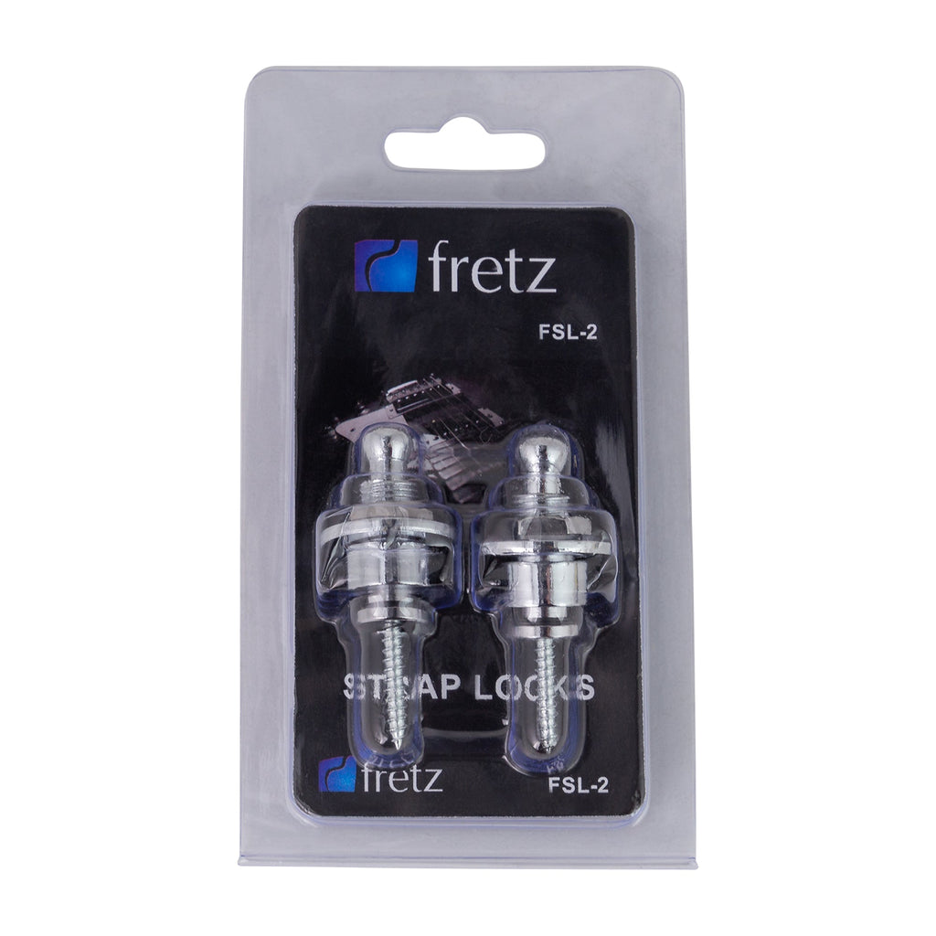 -FRETZ Strap Lock FSL-2-CHR Chrome-Living Music