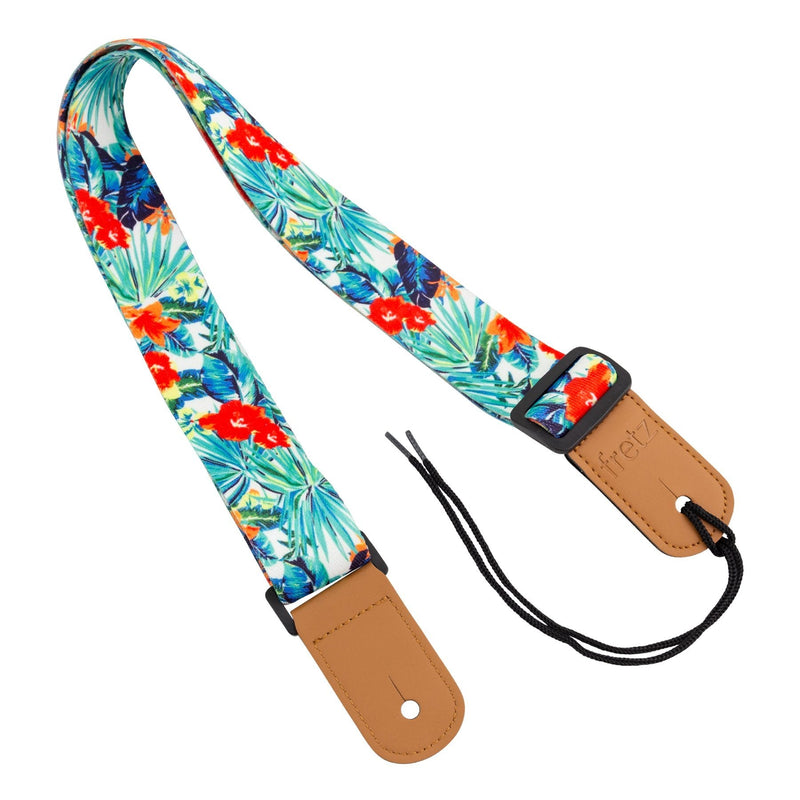 -Fretz Hawaiian Style Ukulele Strap (Hibiscus)-Living Music