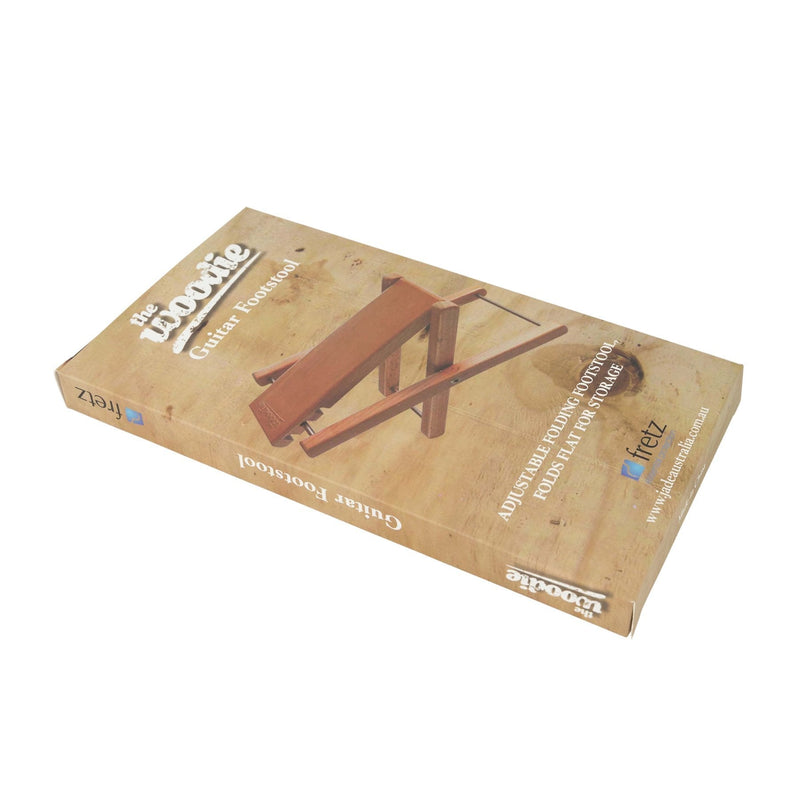 -Fretz 'Woodie' Adjustable Guitar Footstool (Natural Stain)-Living Music