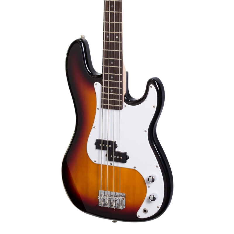 -J&D Luthiers 4-String PB-Style Electric Bass Guitar (Tobacco Sunburst)-Living Music