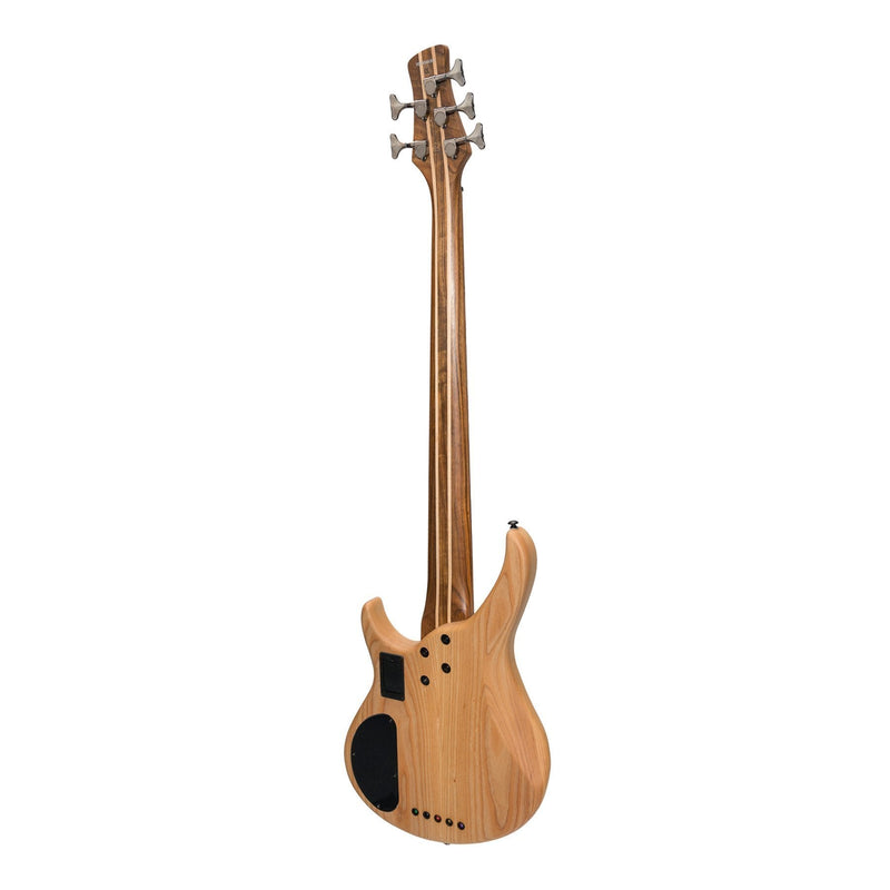 JD-4805-ASH-J&D Luthiers '48 Series' 5-String Contemporary Active Electric Bass Guitar (Natural Satin)-Living Music