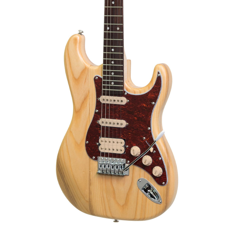 -J&D Luthiers 'HSS' ST-Style Electric Guitar (Natural)-Living Music