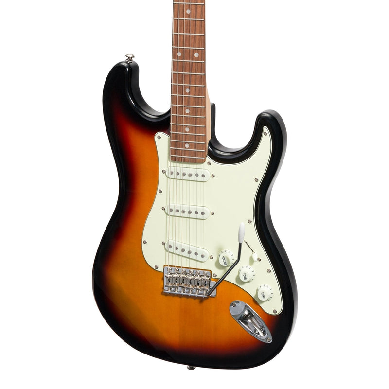 -J&D Luthiers Traditional ST-Style Electric Guitar (Sunburst)-Living Music