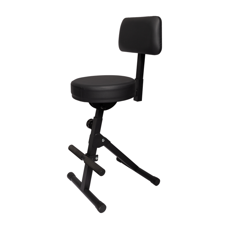 -Fretz KGB-21-BLK Height Adjustable Guitarist Stool-Living Music
