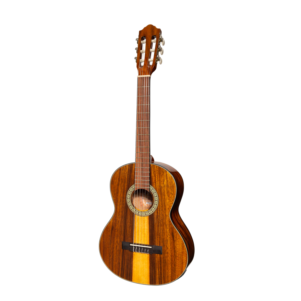 -Martinez '51 Series' 3/4 Size Electric Classical Guitar with Tuner Teakwood (Gloss)-Living Music