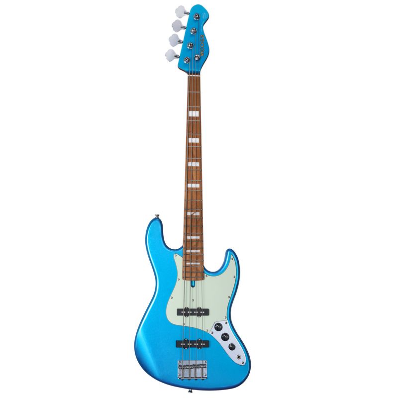 -MOOER MBJ410 JZ-STYLE ELECTRIC BASS GUITAR (METAL BLUE)-Living Music