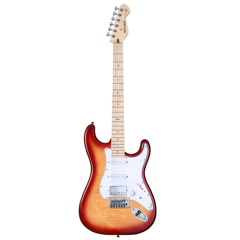 -MOOER MSC30 ELECTRIC GUITAR (SUNSET RED)-Living Music