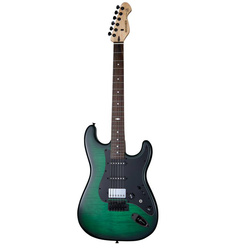 -MOOER MSC31 ELECTRIC GUITAR (GREEN BURST)-Living Music