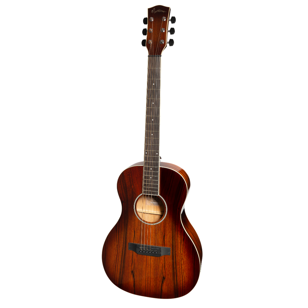 -Martinez '31 Series' Daowood Parlour Acoustic-Electric Guitar (African Brownburst)-Living Music