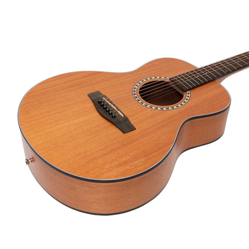 -Martinez Acoustic-Electric Short Scale Guitar (Mahogany)-Living Music
