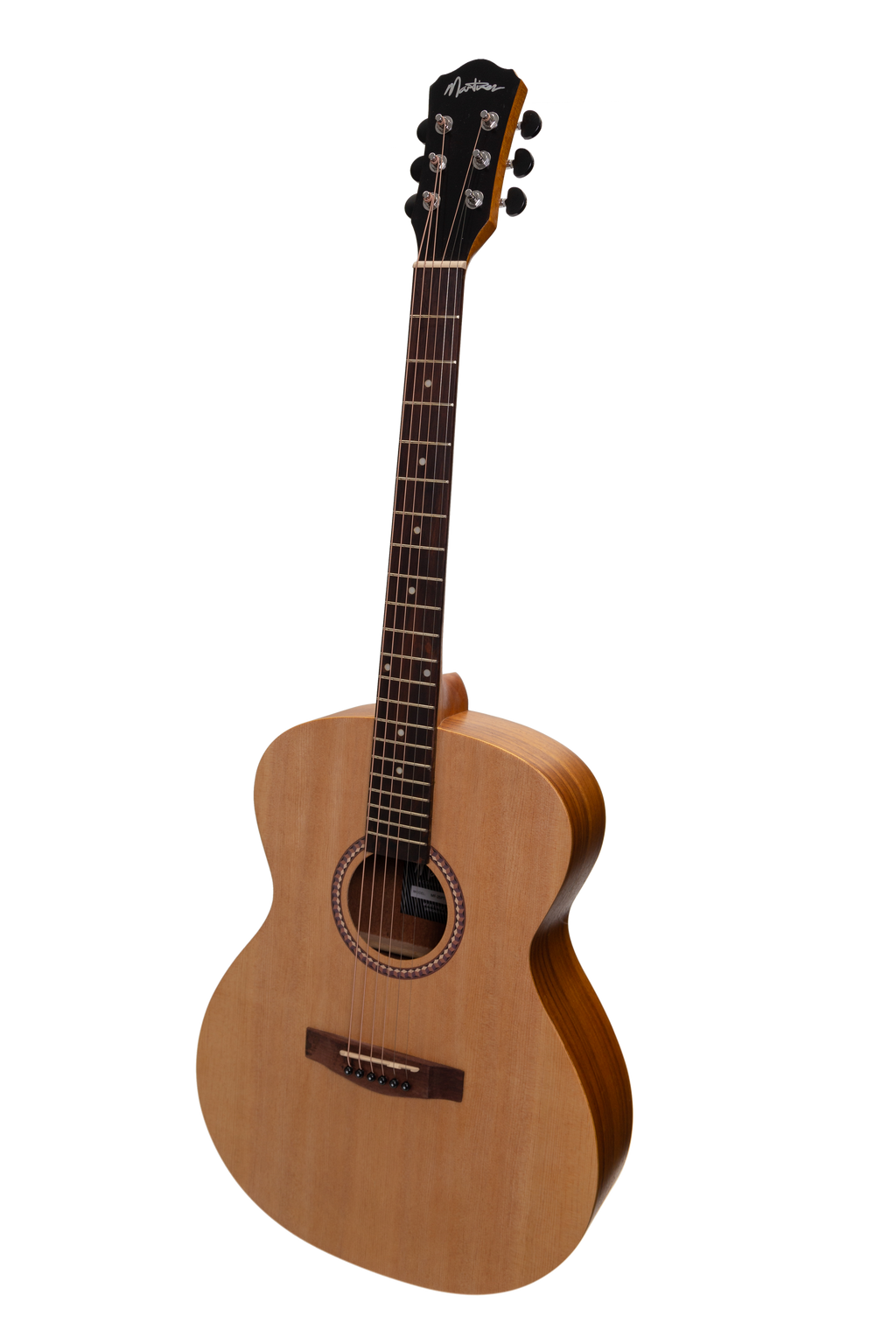 -Martinez Acoustic-Electric Small Body Guitar with Built-In Tuner (Spruce/Koa)-Living Music
